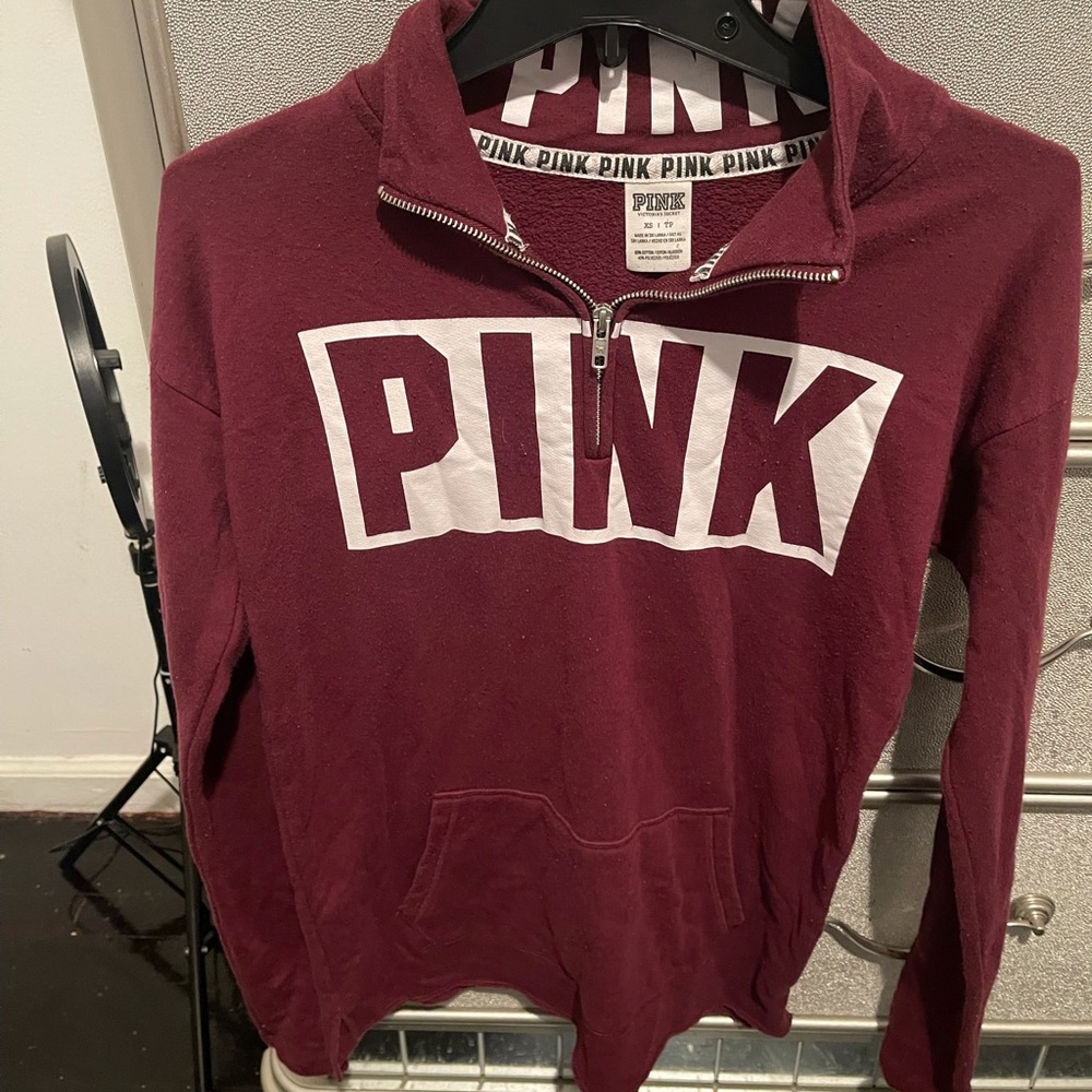 Victoria secret PINK sweatshirt half zipped